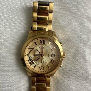 Guess Gold Men's Watch with Roman Numerals